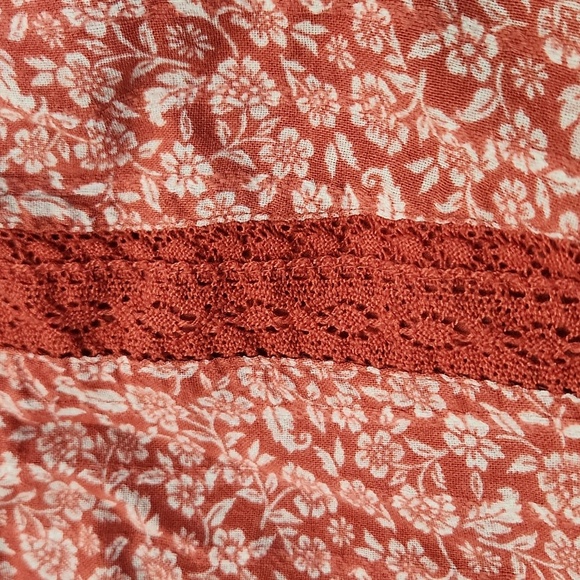 American Eagle size XS red floral mini dress lace floral summer 4th Of July - Picture 13 of 13